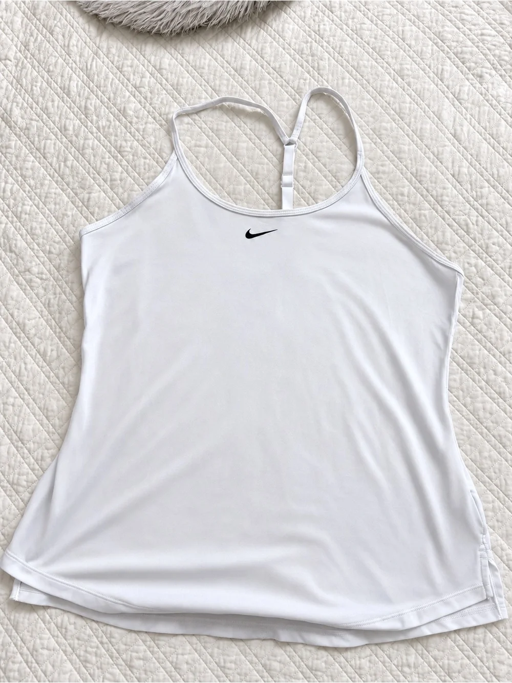 Nike Dri-FIT White Racerback Athletic Tank Top Women’s Medium